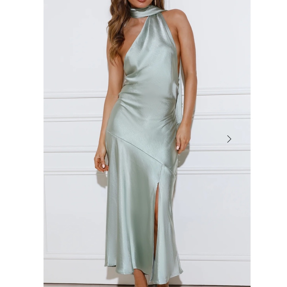 Hello Molly Sage Green Midi Dress
